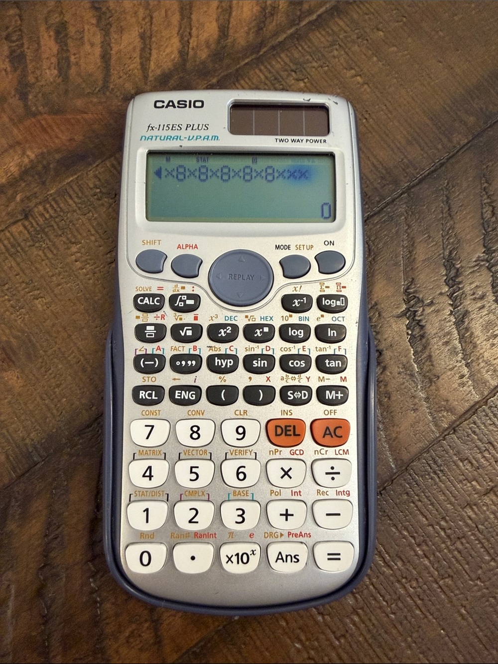 Casio fx-115ES PLUS Scientific Calculator in White and Dark Blue